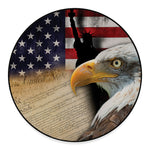 American Dream Of Liberty Print Round Floor Mat