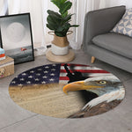 American Dream Of Liberty Print Round Rug