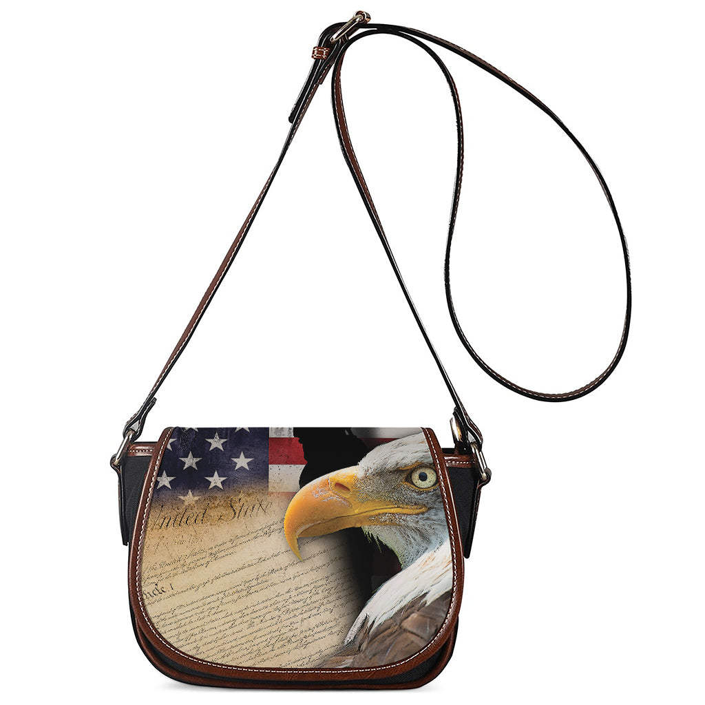 American Dream Of Liberty Print Saddle Bag
