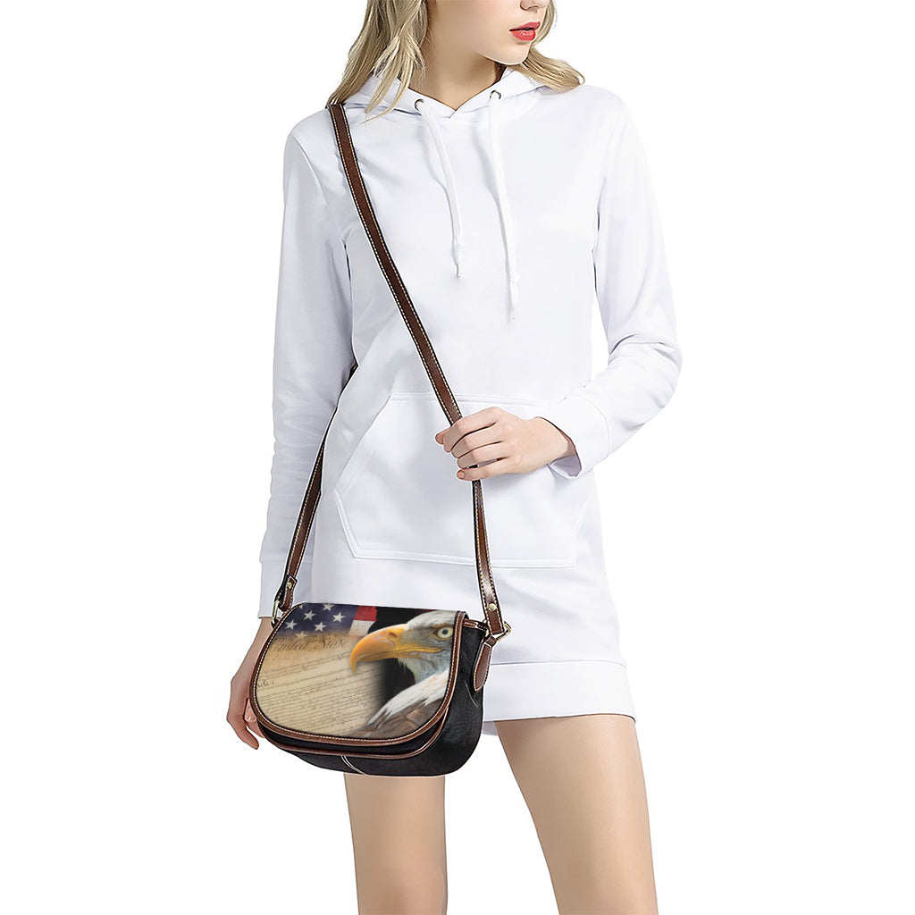 American Dream Of Liberty Print Saddle Bag
