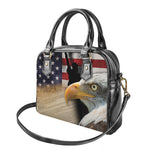 American Dream Of Liberty Print Shoulder Handbag