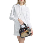 American Dream Of Liberty Print Shoulder Handbag