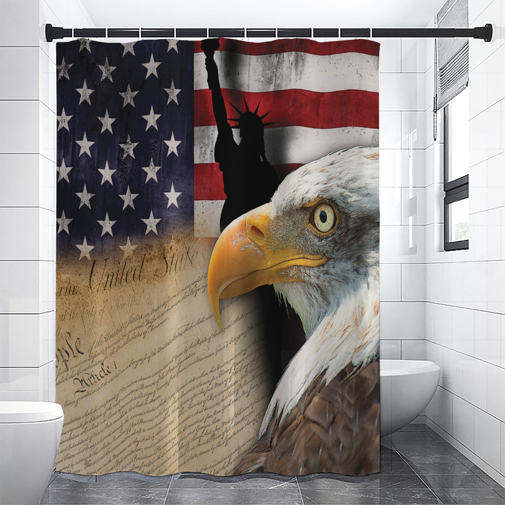 American Dream Of Liberty Print Shower Curtain