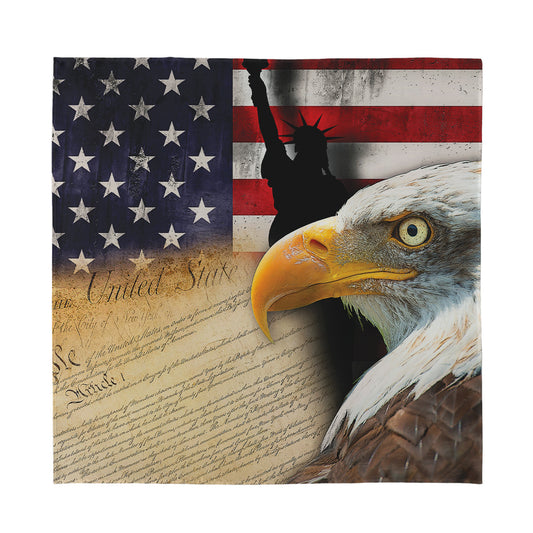 American Dream Of Liberty Print Silk Bandana