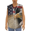 American Dream Of Liberty Print Sleeveless Baseball Jersey