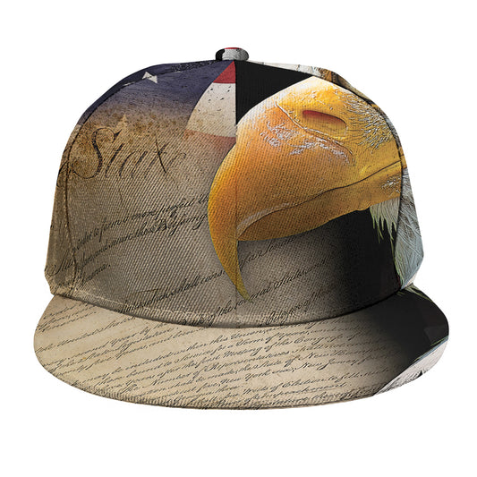 American Dream Of Liberty Print Snapback Cap
