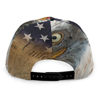 American Dream Of Liberty Print Snapback Cap