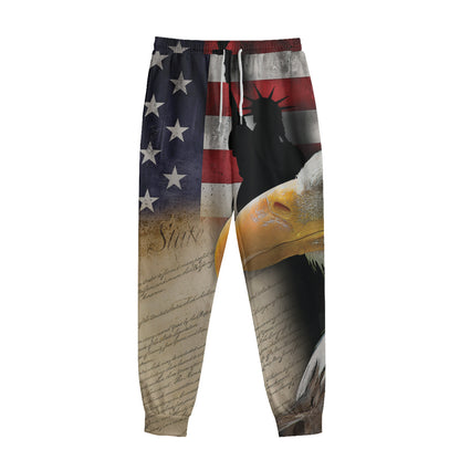 American Dream Of Liberty Print Sweatpants