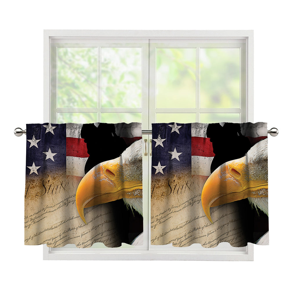 American Dream Of Liberty Print Tier Curtains