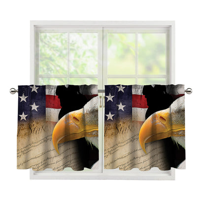 American Dream Of Liberty Print Tier Curtains