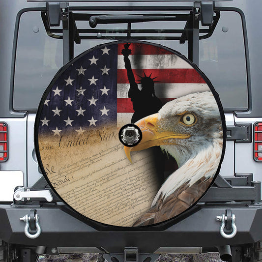 American Dream Of Liberty Print Tire Cover With Camera Hole
