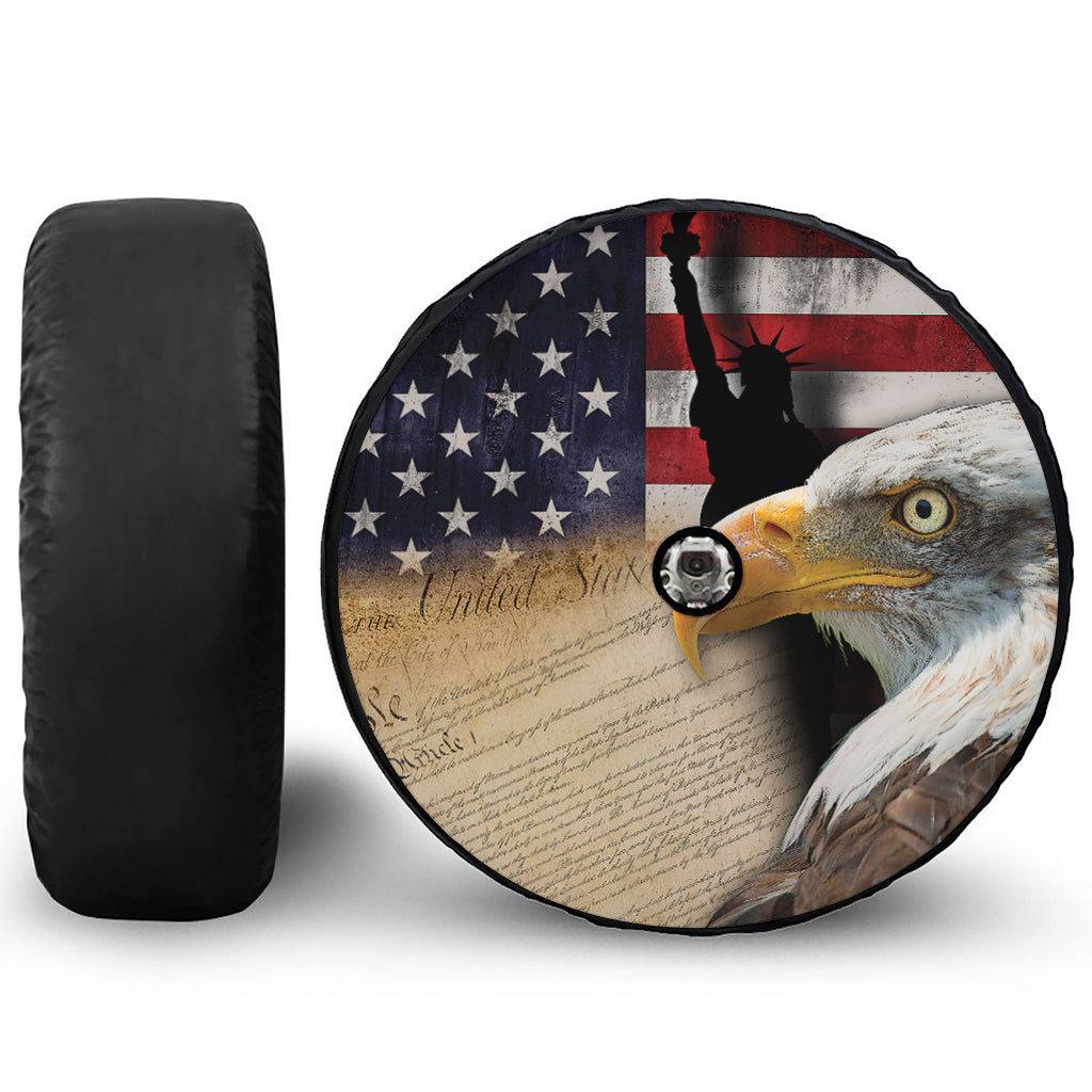 American Dream Of Liberty Print Tire Cover With Camera Hole