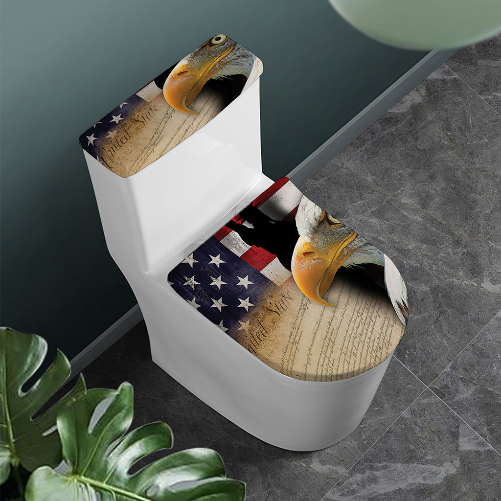 American Dream Of Liberty Print Toilet Lid And Tank Cover Set