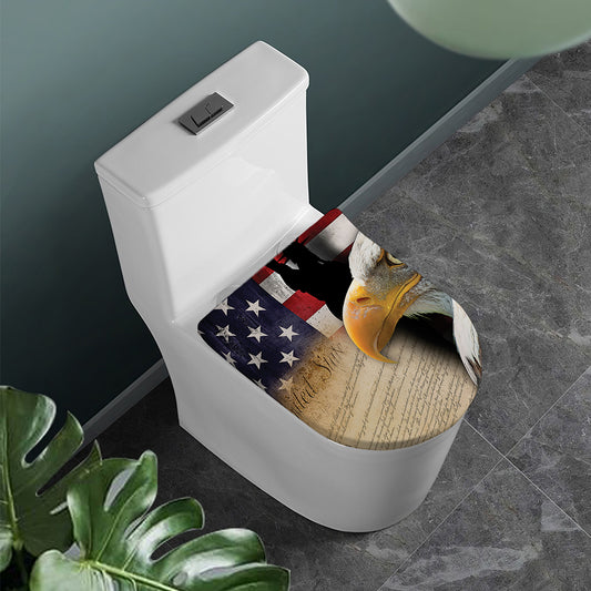 American Dream Of Liberty Print Toilet Lid Cover