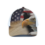 American Dream Of Liberty Print White Mesh Trucker Cap