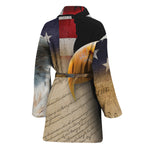 American Dream Of Liberty Print Women's Bathrobe