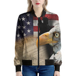 American Dream Of Liberty Print Women's Bomber Jacket