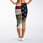American Dream Of Liberty Print Women's Capri Leggings