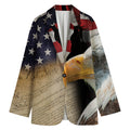 American Dream Of Liberty Print Women's Cotton Blazer