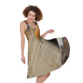 American Dream Of Liberty Print Sleeveless Knee Length Dress