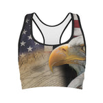 American Dream Of Liberty Print Women's Sports Bra