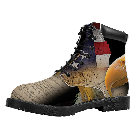 American Dream Of Liberty Print Work Boots
