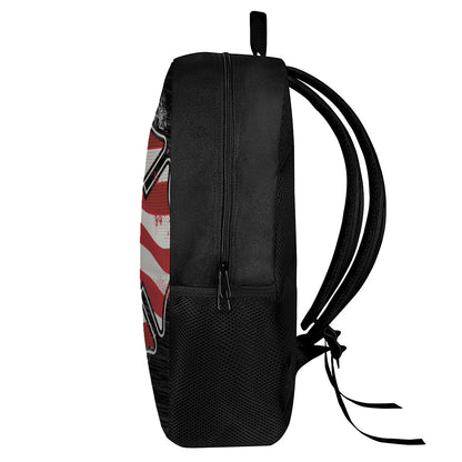 American Firefighter Emblem Print 17 Inch Backpack