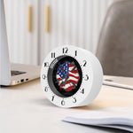 American Firefighter Emblem Print Alarm Clock