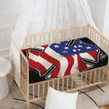 American Firefighter Emblem Print Baby Crib Sheet