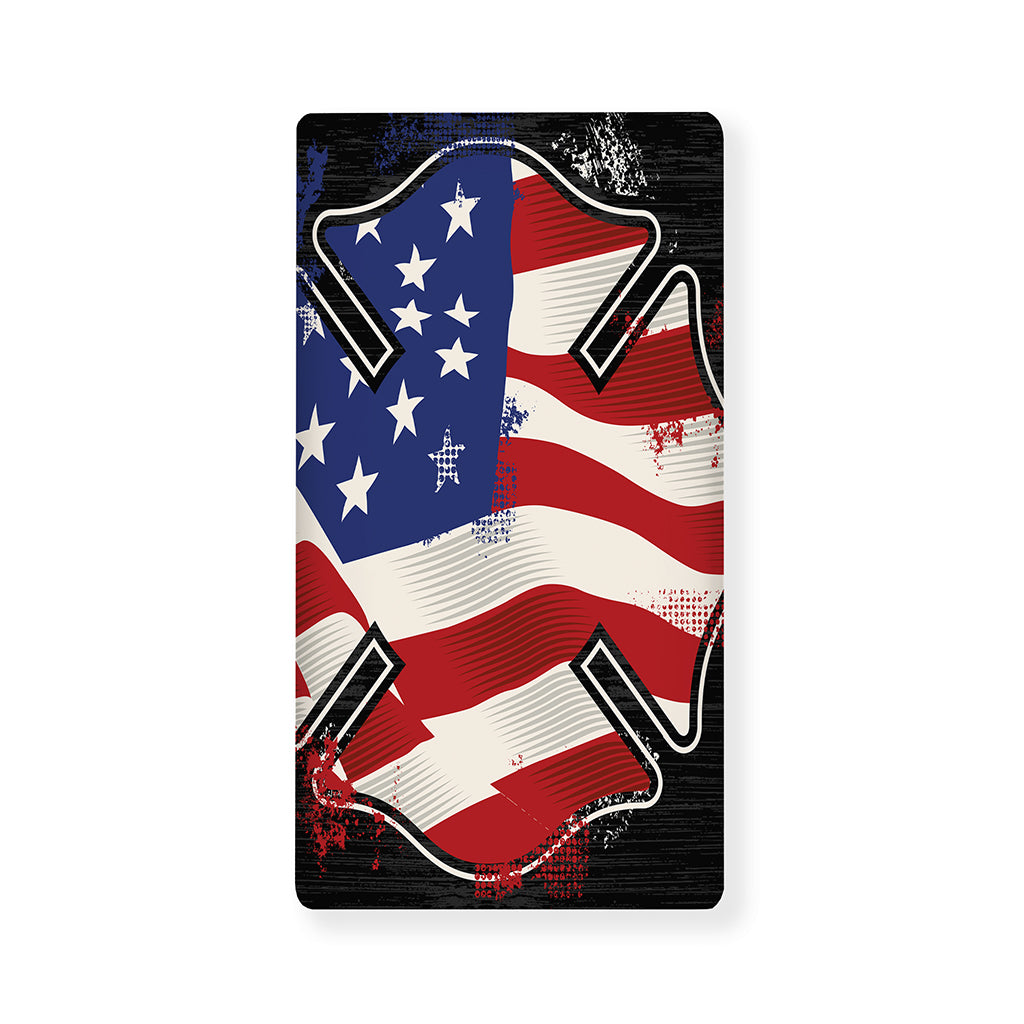 American Firefighter Emblem Print Baby Crib Sheet