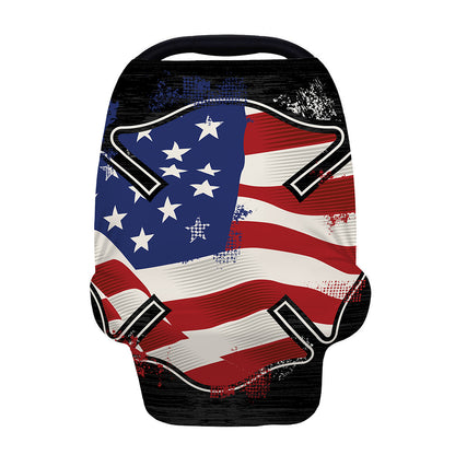 American Firefighter Emblem Print Baby Seat Cover