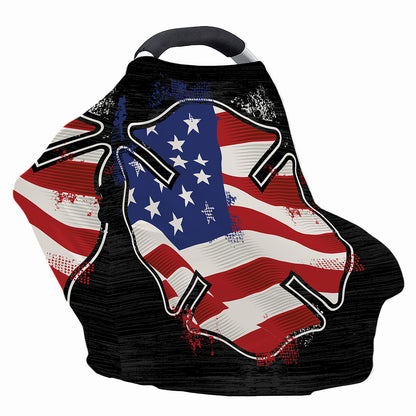 American Firefighter Emblem Print Baby Seat Cover