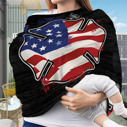American Firefighter Emblem Print Baby Seat Cover