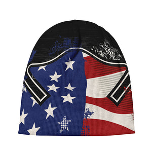 American Firefighter Emblem Print Beanie