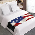 American Firefighter Emblem Print Bed Runner