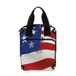 American Firefighter Emblem Print Bible Tote Bag