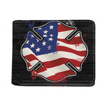 American Firefighter Emblem Print Bifold Wallet