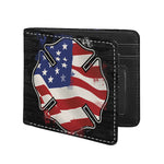 American Firefighter Emblem Print Bifold Wallet
