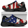 American Firefighter Emblem Print Black Chunky Shoes