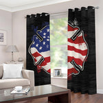 American Firefighter Emblem Print Blackout Grommet Curtains