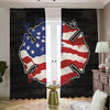 American Firefighter Emblem Print Blackout Pencil Pleat Curtains