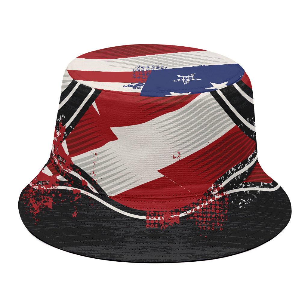 American Firefighter Emblem Print Bucket Hat