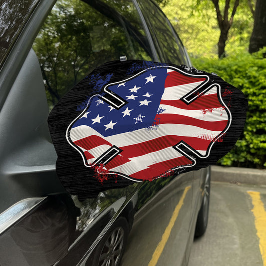 American Firefighter Emblem Print Car Side Mirror Covers