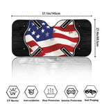 American Firefighter Emblem Print Car Windshield Sun Shade
