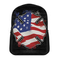 American Firefighter Emblem Print Casual Backpack
