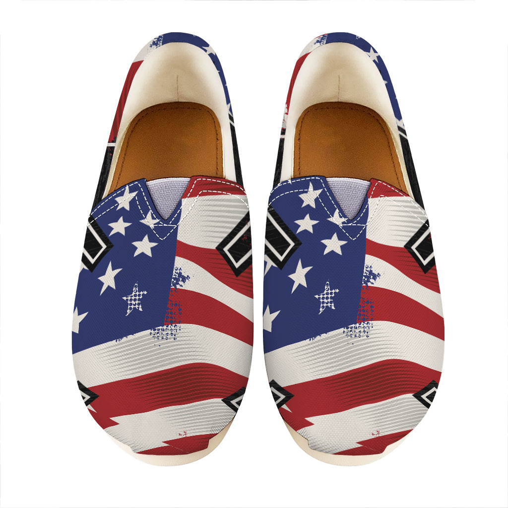 American Firefighter Emblem Print Casual Shoes