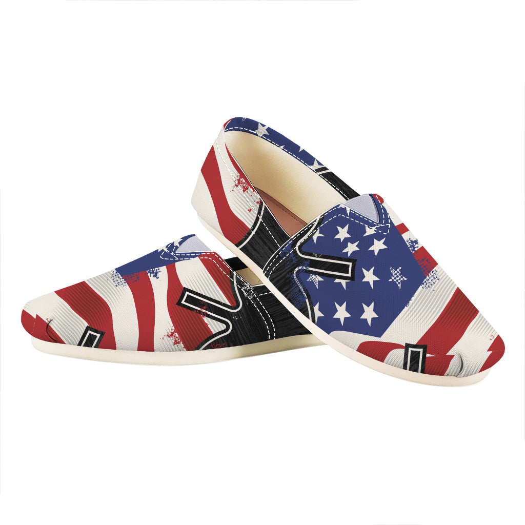 American Firefighter Emblem Print Casual Shoes
