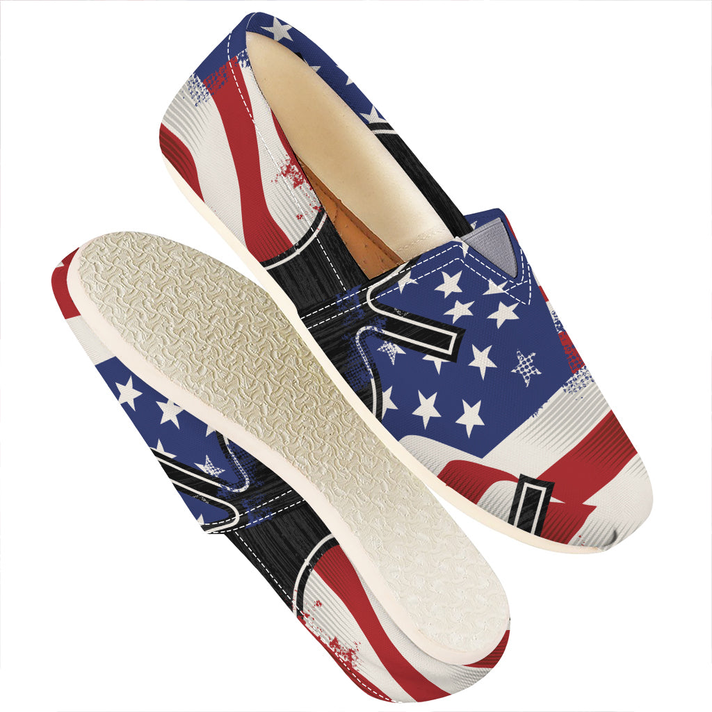 American Firefighter Emblem Print Casual Shoes