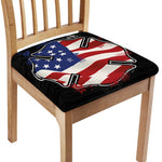 American Firefighter Emblem Print Chair Cushion Cover