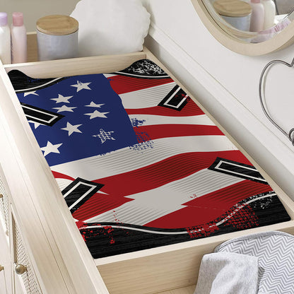American Firefighter Emblem Print Changing Pad Cover